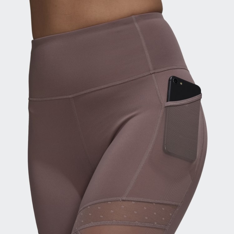 Leggings Roxas De Malha 7/8 Cintura Alta Adidas Circuito Quente