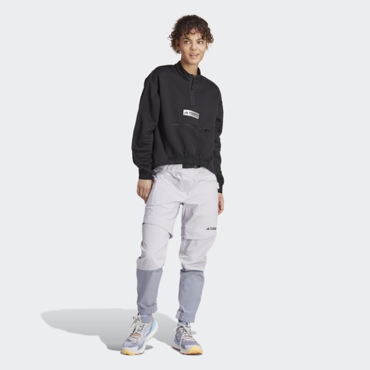 Terrex Utilitas Jaqueta De Lã Com Meio Zíper Adidas Preto