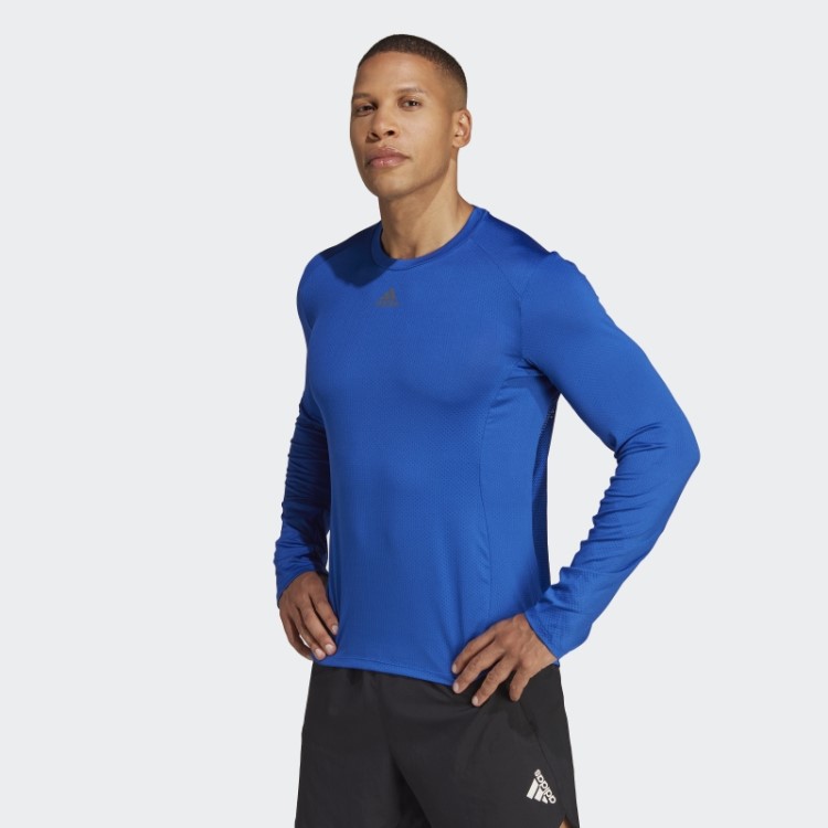 Camiseta De Treino Manga Longa Hiit Azul Royal Adidas