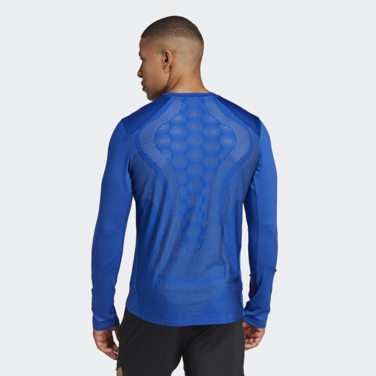 Camiseta De Treino Manga Longa Hiit Azul Royal Adidas