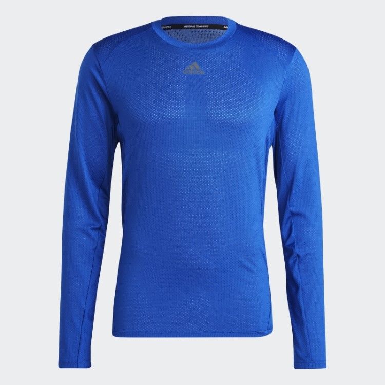 Camiseta De Treino Manga Longa Hiit Azul Royal Adidas