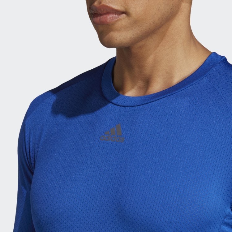 Camiseta De Treino Manga Longa Hiit Azul Royal Adidas