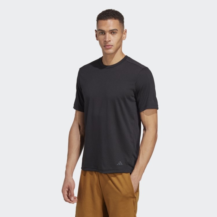 Camiseta De Treino Base De Yoga Adidas Preta