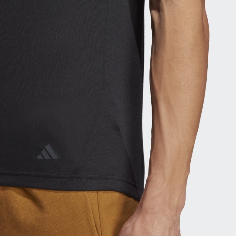 Camiseta De Treino Base De Yoga Adidas Preta