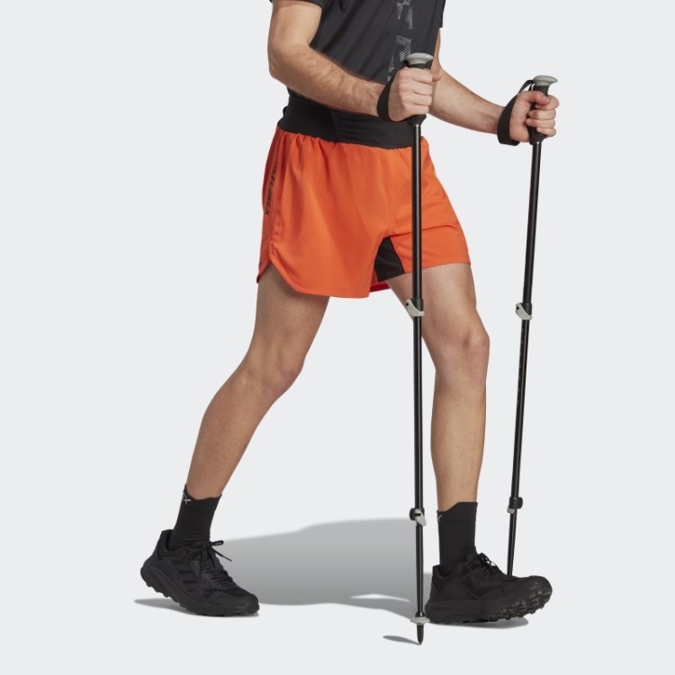 Bermuda De Corrida Laranja Terrex Agravic Adidas