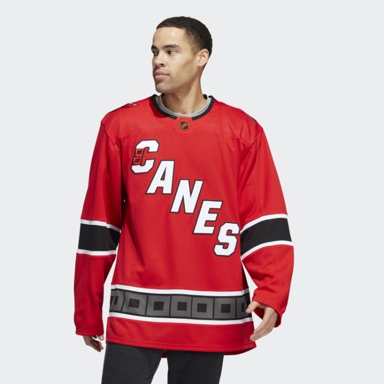 Hurricanes Autêntica Reversa Camisa Retrô Com Marca Adidas Vermelha