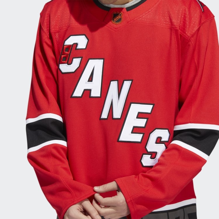 Hurricanes Autêntica Reversa Camisa Retrô Com Marca Adidas Vermelha