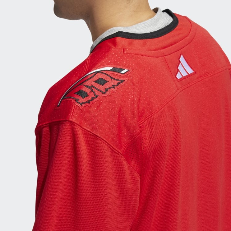 Hurricanes Autêntica Reversa Camisa Retrô Com Marca Adidas Vermelha