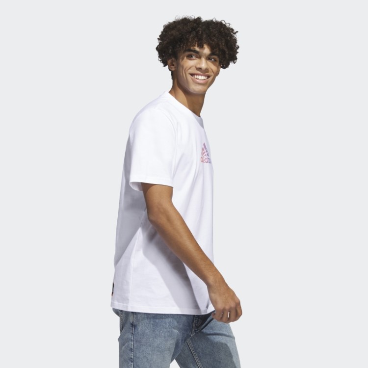 Camiseta Branca Adidas Power Logo Gráfica