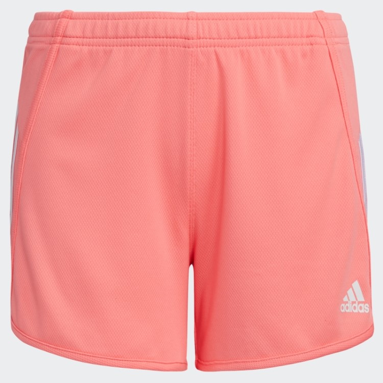 Shorts De Malha Listrada Adidas Red Acid (tamanho Estendido)