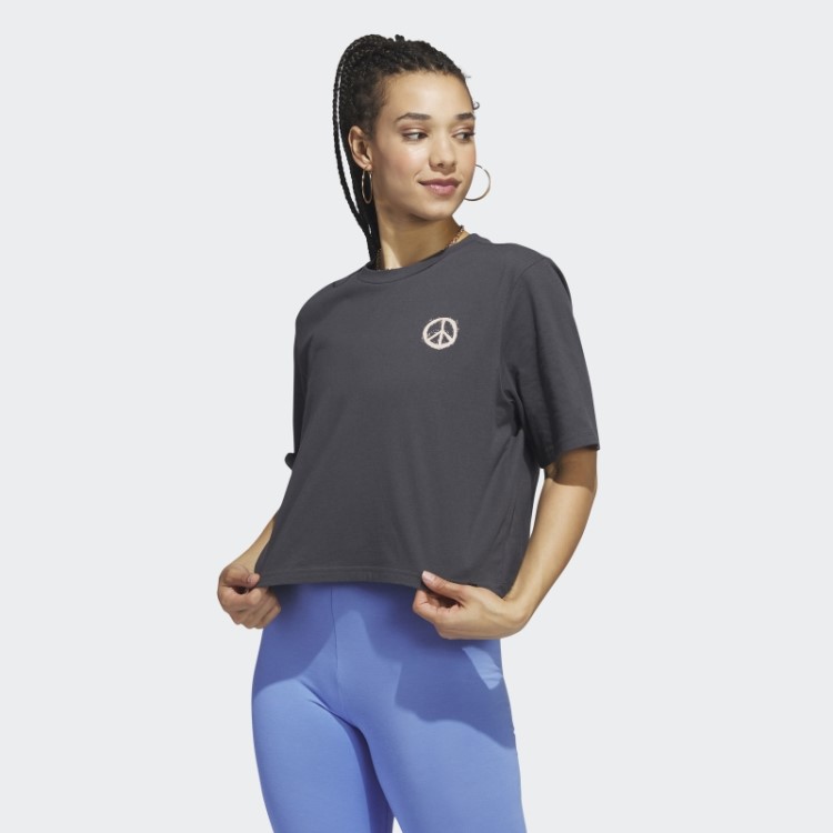 Camiseta Carbono Fashion Adidas Los Angeles Crop