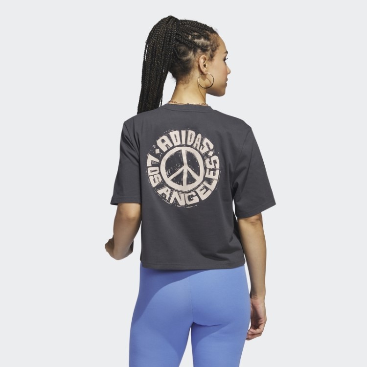 Camiseta Carbono Fashion Adidas Los Angeles Crop