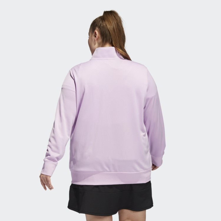 Jaqueta Texturizada Lilás Com Zíper Completo (tamanho Grande) Adidas