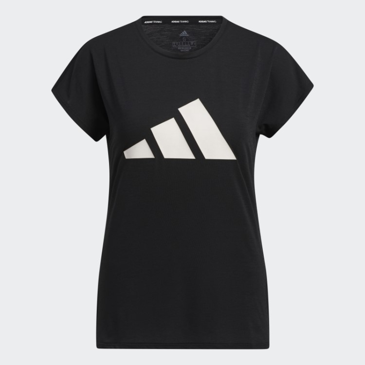 Camiseta De Treino Preta Com As Três Listras Adidas