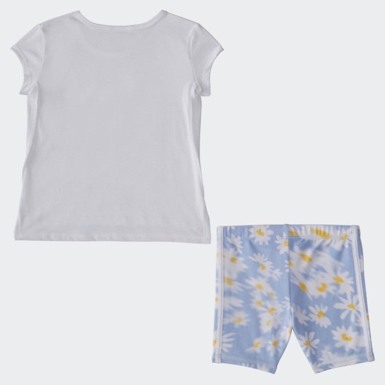 Conjunto De Bicicleta Ig Ss Grphtee Aop Branco Adidas