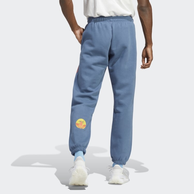 Calça De Moletom Estampada Em Aço Adidas
