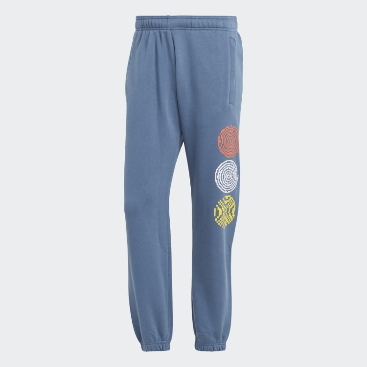 Calça De Moletom Estampada Em Aço Adidas
