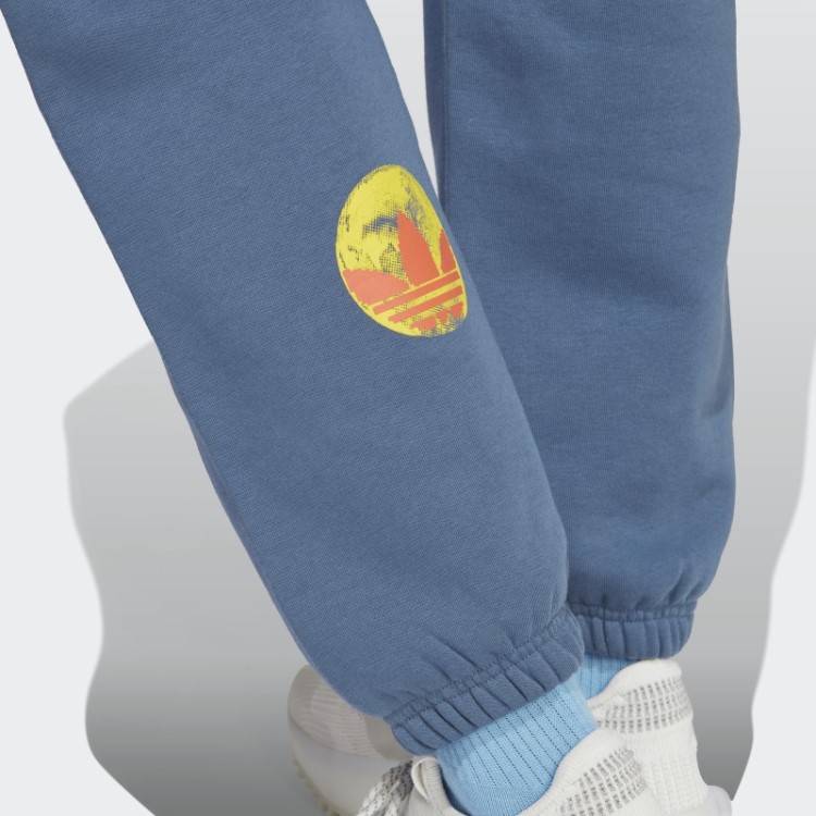 Calça De Moletom Estampada Em Aço Adidas