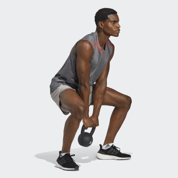 Bermuda Adidas Mgh Cinza Sólido Projetada Para Treinar Shorts De Treino Cordura