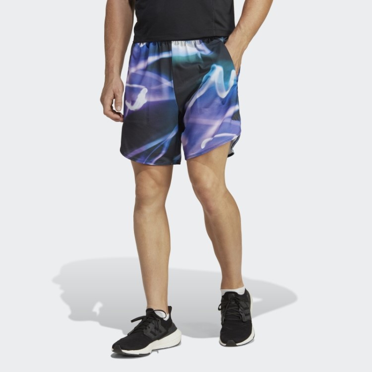 Violeta Projetado Para Treino Heat.rdy Hiit Bermuda Allover Estampada Adidas