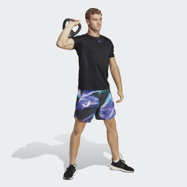 Violeta Projetado Para Treino Heat.rdy Hiit Bermuda Allover Estampada Adidas