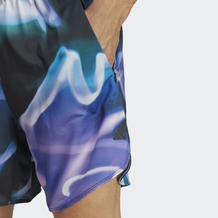 Violeta Projetado Para Treino Heat.rdy Hiit Bermuda Allover Estampada Adidas