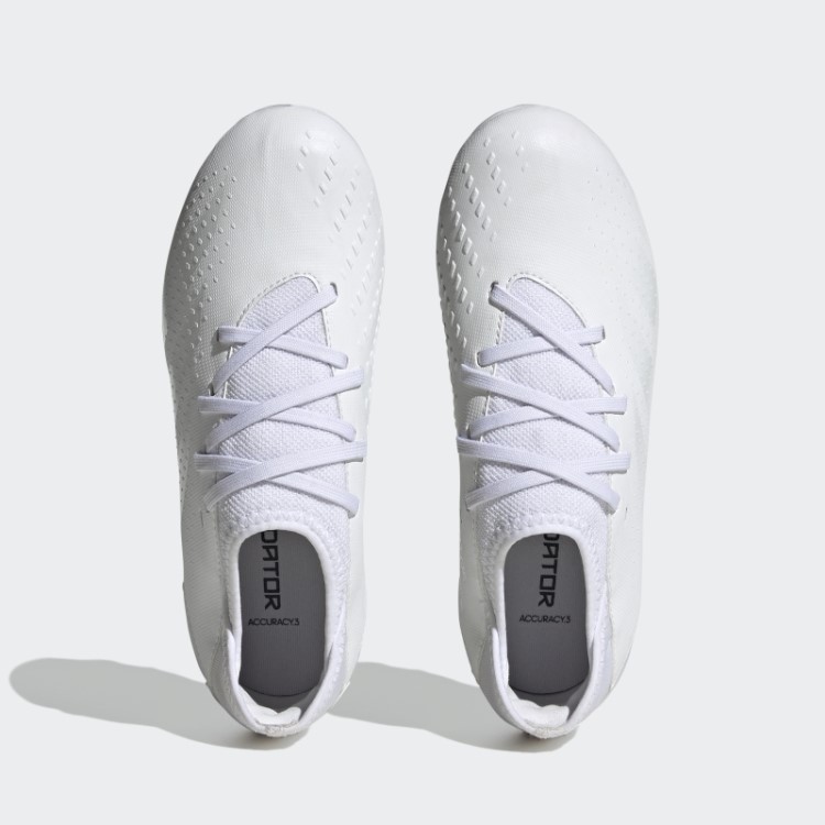 Precisão Do Predador Branco.3 Botas De Chão Firme Adidas