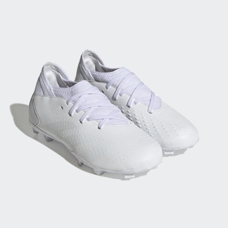 Precisão Do Predador Branco.3 Botas De Chão Firme Adidas