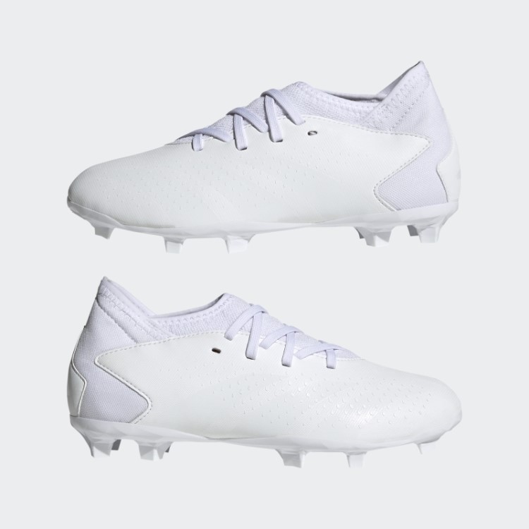 Precisão Do Predador Branco.3 Botas De Chão Firme Adidas