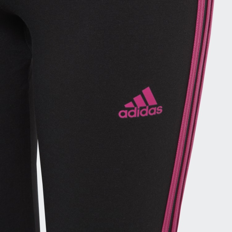 Meia-calça De Algodão Com As Três Listras Adidas Essentials Fúcsia