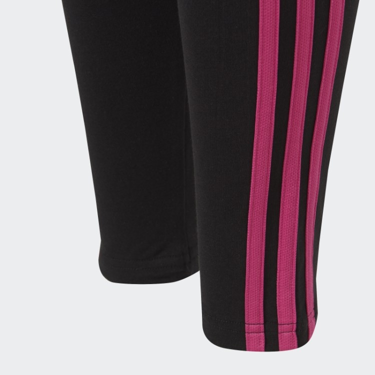 Meia-calça De Algodão Com As Três Listras Adidas Essentials Fúcsia