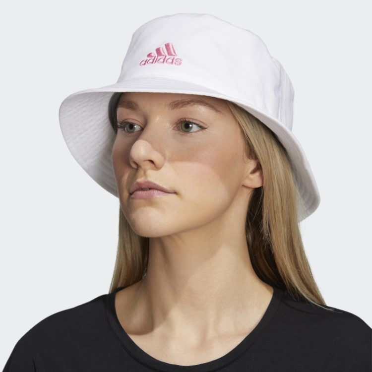 Adidas White Essentials Plus Bucket Hat