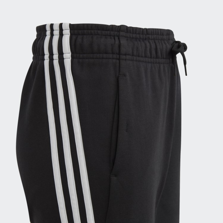 Calça De Algodão Com As Três Listras Preta Future Icons Da Adidas