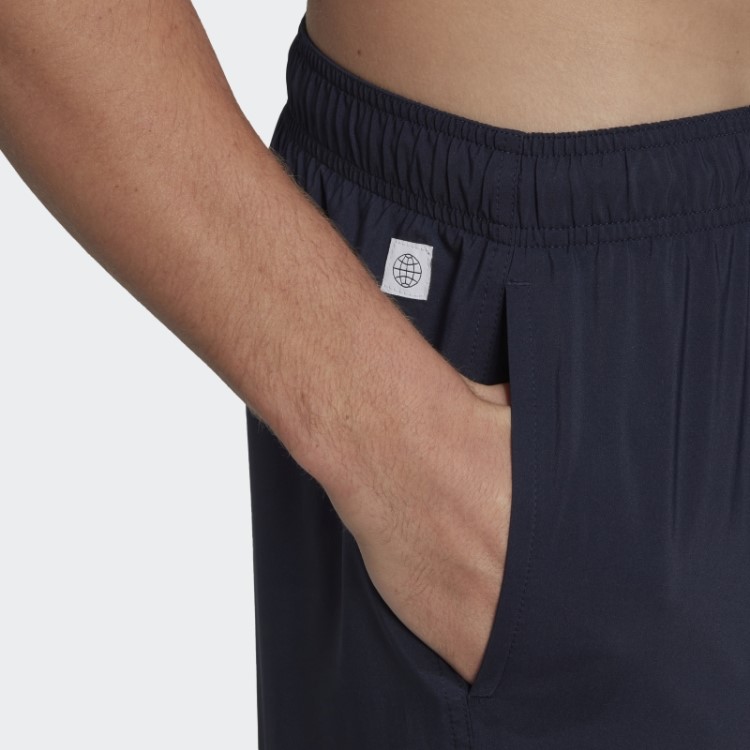 Calção De Banho Liso Adidas De Comprimento Curto Tinta