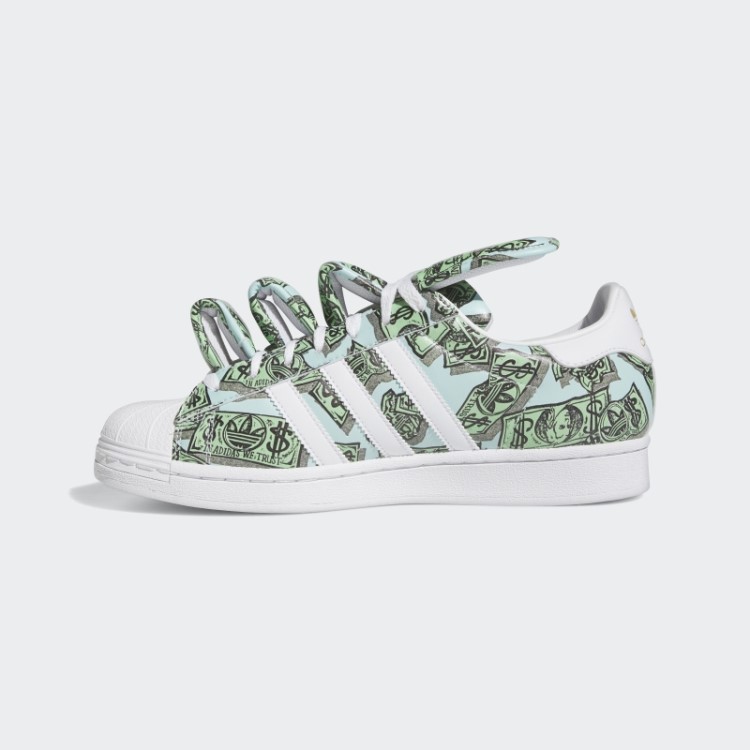 Tênis Branco Adidas Jeremy Scott Money Print Superstar