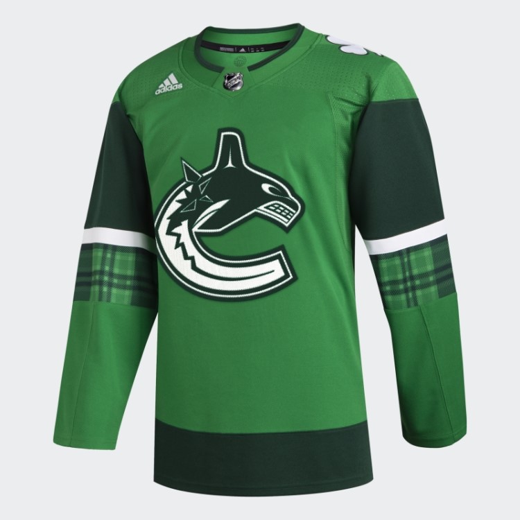Camisa Vancouver Canucks St Pats Kelly Green11ccm Adidas
