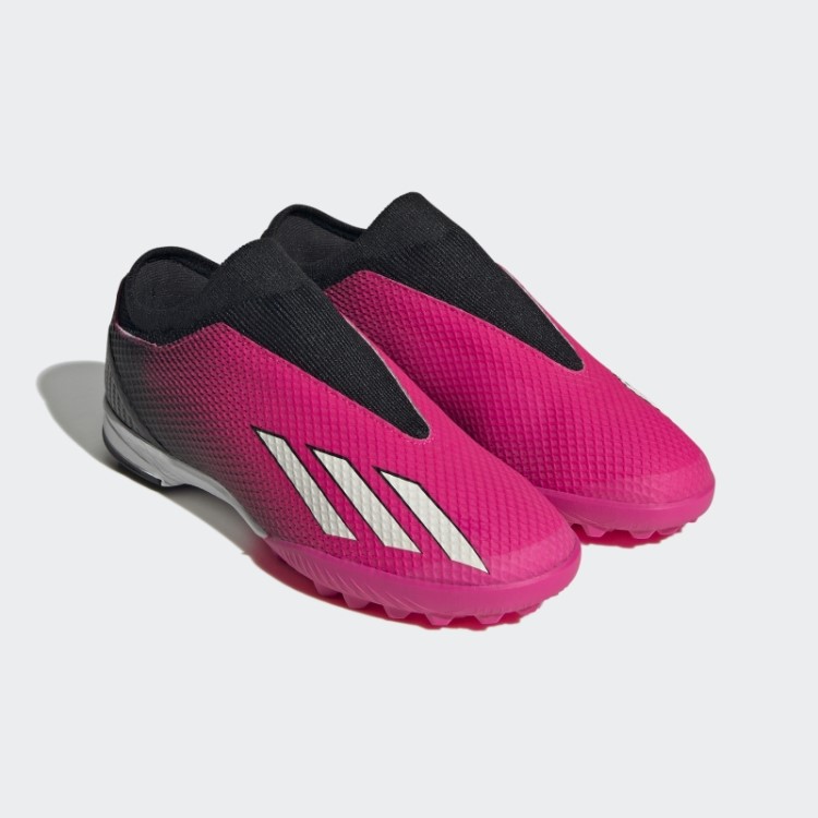 Rosa Adidas X Speedportal.3 Botas De Grama Sem Cadarço