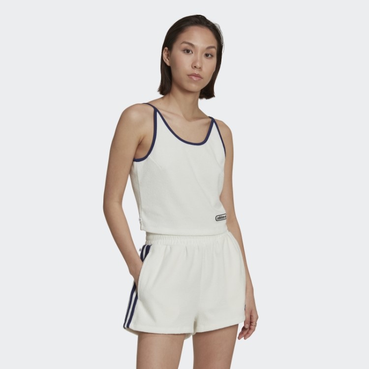 Regata Curta Toalha Felpuda Adidas Não Tingida