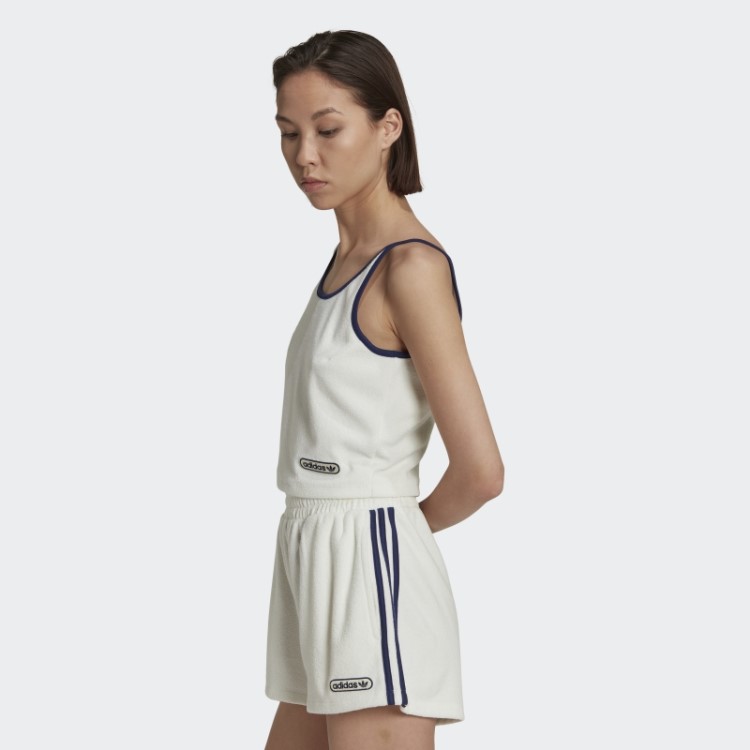 Regata Curta Toalha Felpuda Adidas Não Tingida