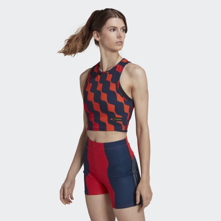 Adidas X Marimekko Train Icons Estampa Regata Laranja Quente