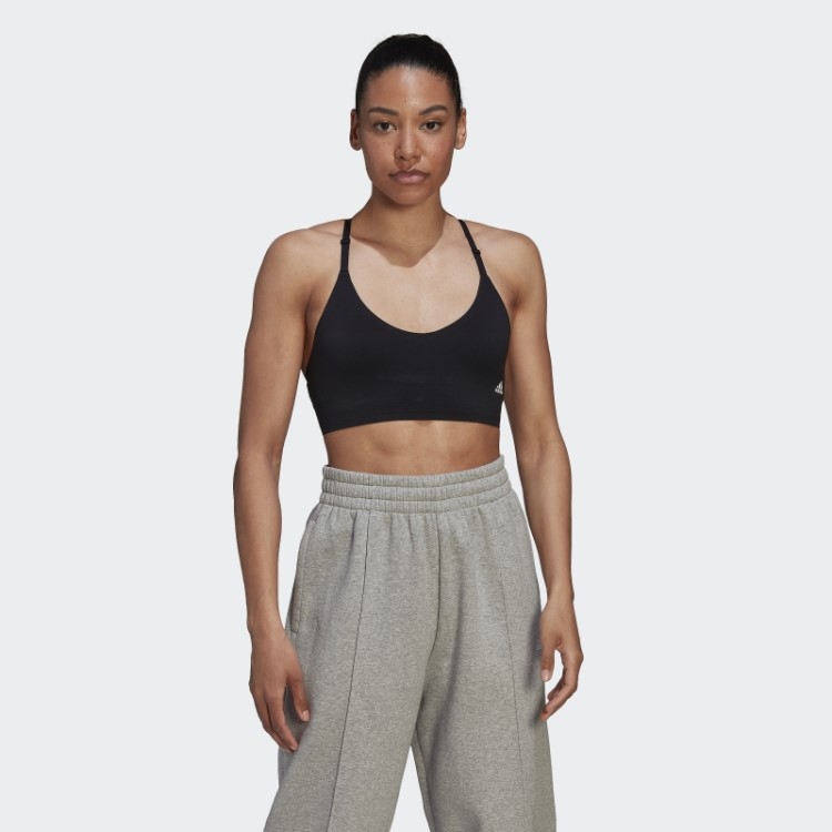 Sutiã De Tiras Preto Adidas Purelounge Com Suporte De Luz