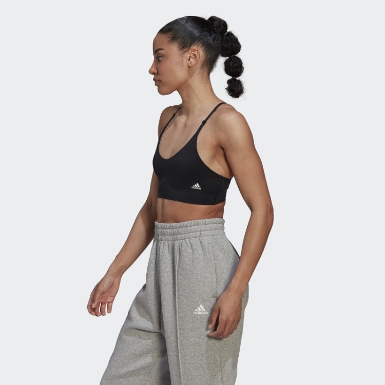Sutiã De Tiras Preto Adidas Purelounge Com Suporte De Luz