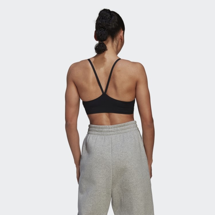 Sutiã De Tiras Preto Adidas Purelounge Com Suporte De Luz