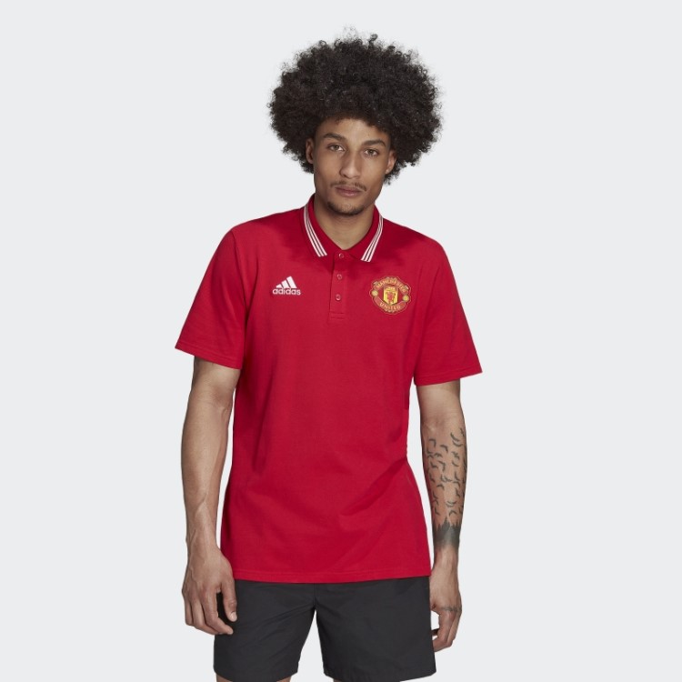 Manchester United Camisa Polo Dna Adidas Real Red