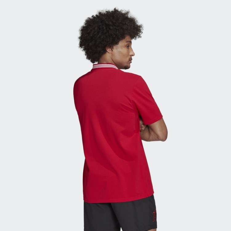 Manchester United Camisa Polo Dna Adidas Real Red
