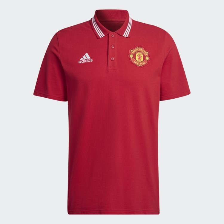 Manchester United Camisa Polo Dna Adidas Real Red