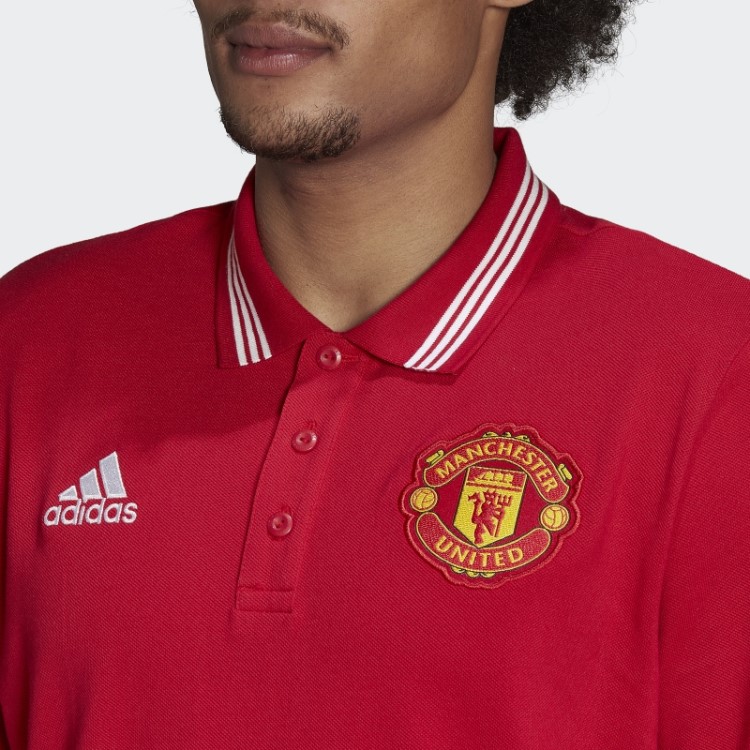 Manchester United Camisa Polo Dna Adidas Real Red