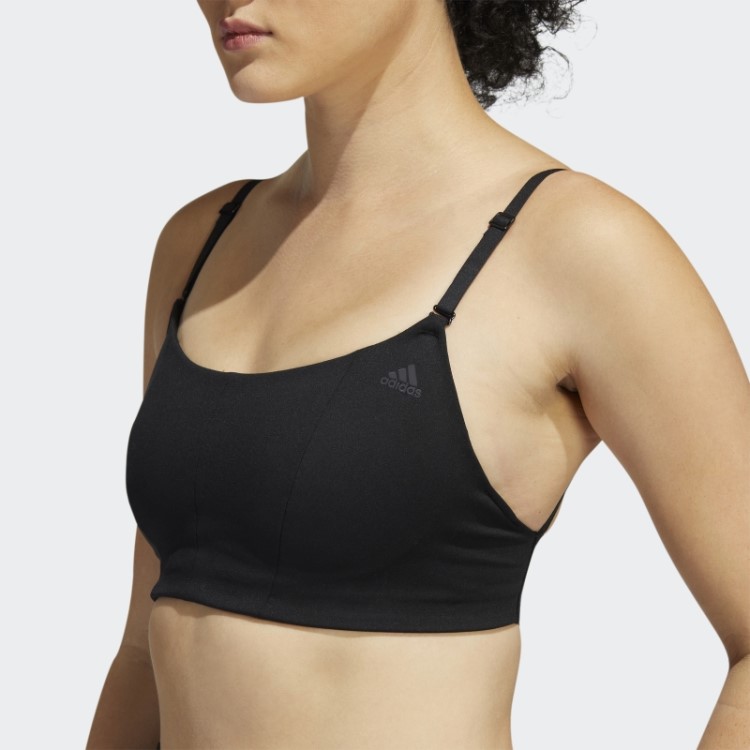 Sutiã De Estúdio De Ioga Preto Com Suporte De Luz Adidas