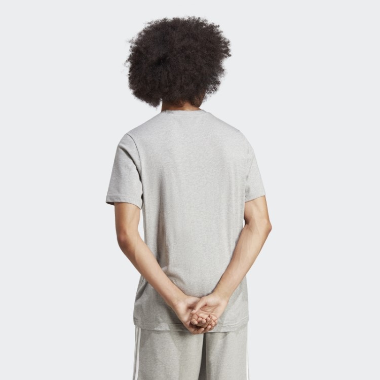 Camiseta Cinza Média Com Trevo Essencial Adidas Fashion