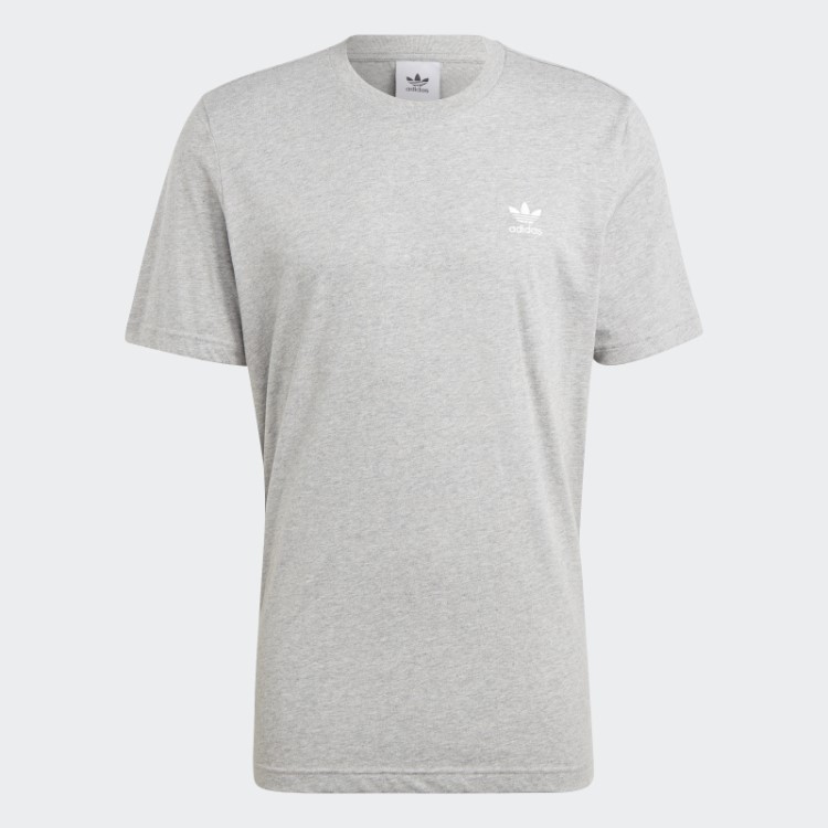 Camiseta Cinza Média Com Trevo Essencial Adidas Fashion